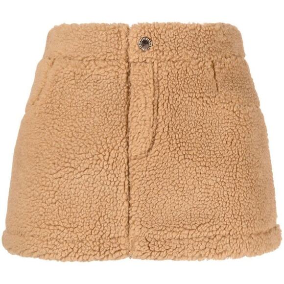 Retrofete Amelio Teddy Mini Skirt Brown Size Large NWT - Picture 1 of 11